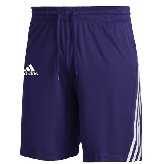GM2463 Adidas Men's 3-Stripes Knits Shorts Purple/White XL