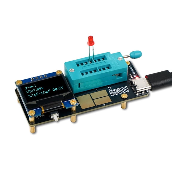 GM328 Transistor Tester MOSFET Capacitor LCR ESR Meter SMD Component Checker with ATmega328P USB Type-C