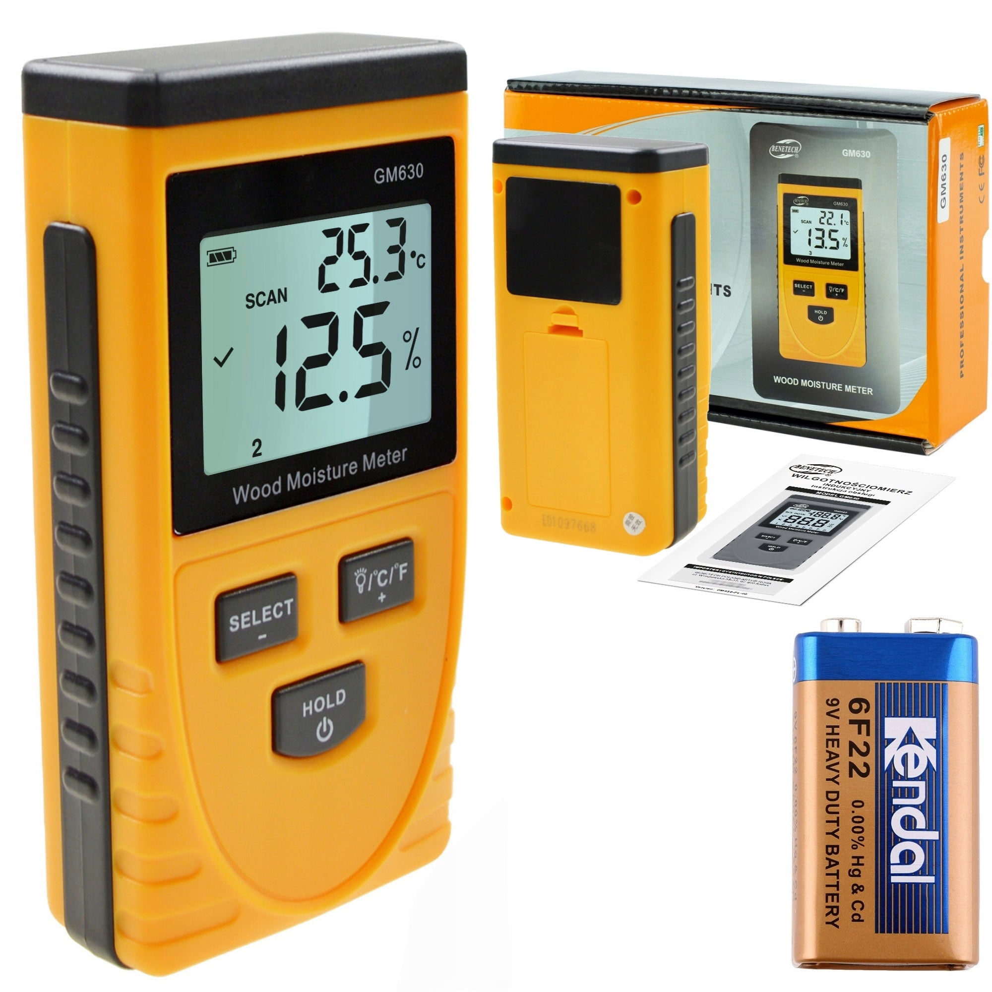 GM610 Wood Moisture Detector Pin-Type Portable Tester