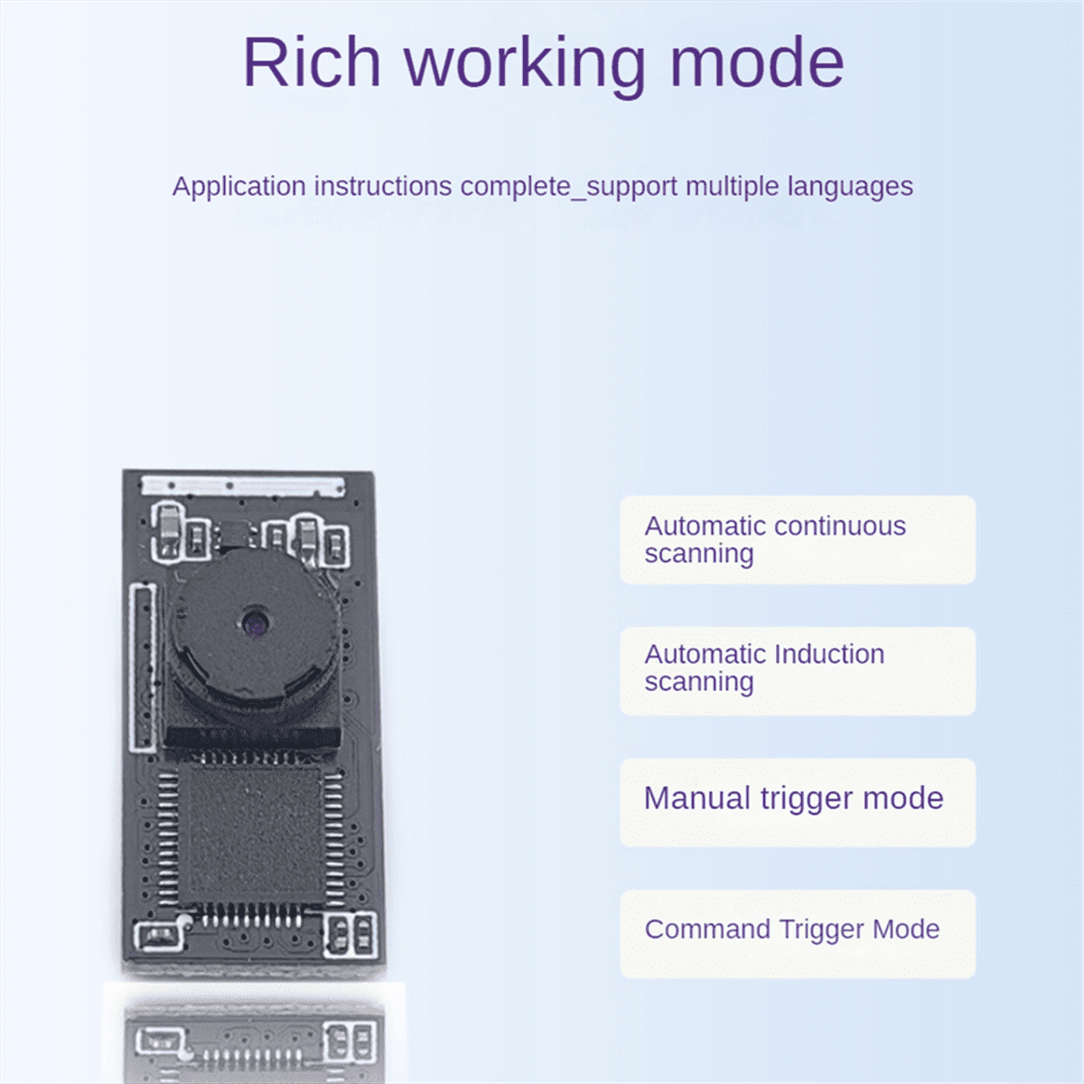 GM808 Scanner Module Barcode QR Code Reading Module Very Small Scanning