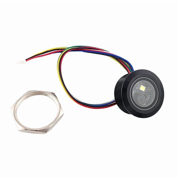 GM861-LED White Fill Lighting 2D/1D USB/UART DC3.3V QR Code Round Barcode Module Scanner Metal Enclosure Black