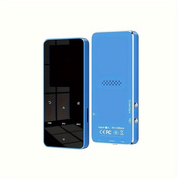 GM9 Portable MP3 Player | Ultra-Thin Metal Music Player with Built-In Speaker | Multicolor Options & Battery/USB Powered | 200mAh Rechargeable Lithium Battery for Students