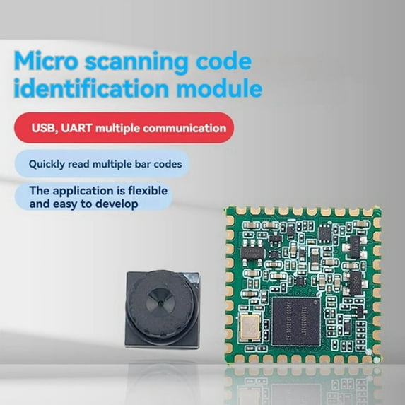 GM901-B Mini Barcode Scanner Module 1D 2D Bar Code Reader QR Code Reader Module USB UART Interface,1 x Barcode Scanner Module Kit