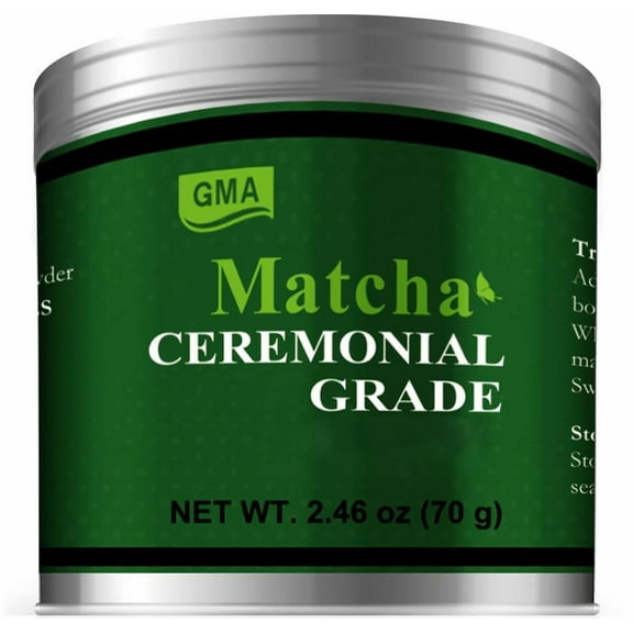 GMA Ceremonial Grade Matcha Green Tea Powder 2.46 oz ceremonial matcha powder, Non GMO, Vegan Friendly, Gluten Free For direct brewing and drinking