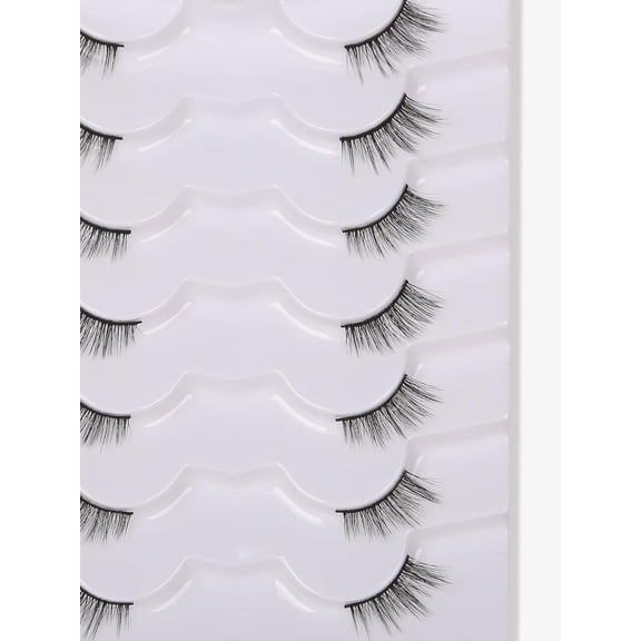 GMAGICTOBO False Eyelashes Natural Half Lashes Short Wispy Lashes Pack Soft Strip Fake Half Eyelashes 7 Pairs Multipack