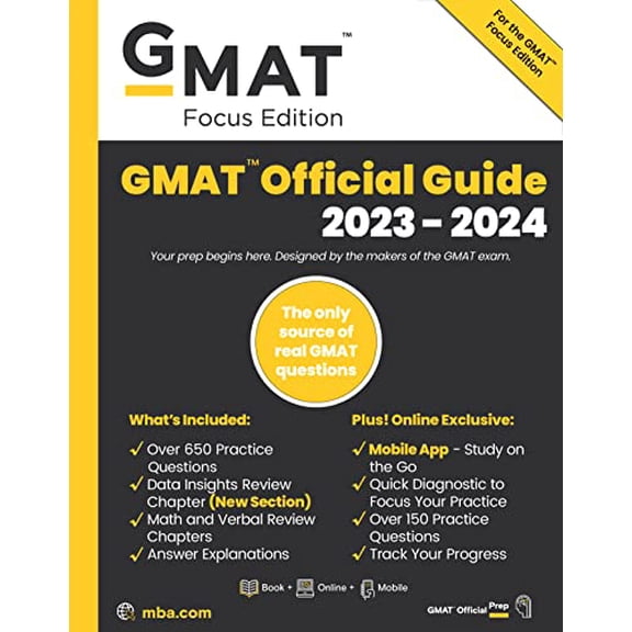 Pre-Owned GMAT Official Guide 2023-2024, Focus Edition: Includes Book + Online Question Bank + Digital Flashcards + Mobile App (Paperback) 1394169949 9781394169948