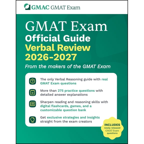 GMAT Official Guide Verbal Review 2026 - 2027: Book + Online Question Bank, (Paperback)