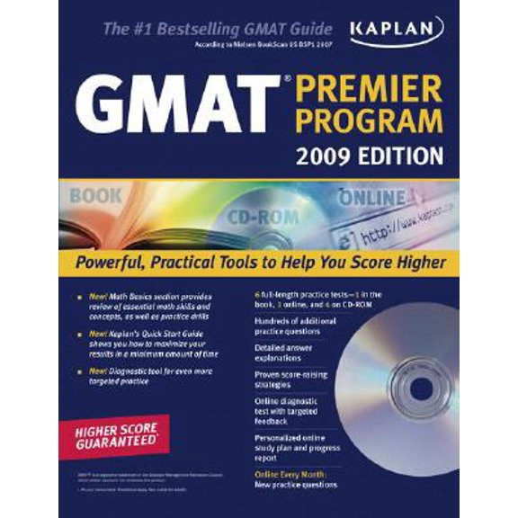 Pre-Owned Kaplan GMAT Premier Program, 2009 (Book & CD-ROM) (Paperback) 141955204X 9781419552045