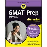 GMAT Prep 2024/2025 for Dummies GMAT Focus Edition Book + 3 Practice Tests + Flashcards Online, Paperback