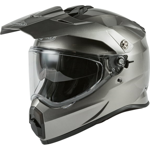 GMAX AT-21 Helmet - Solid Colors - Titanium - LG