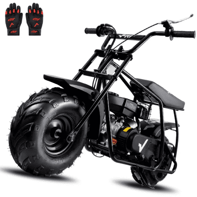 GMB100 Mini Bike 99cc 4-Stroke, Gas Powered Mini Dirt Bike for Kids 13+, Pull Start, Rear Disc Brake, All-Terrain Tires — Black