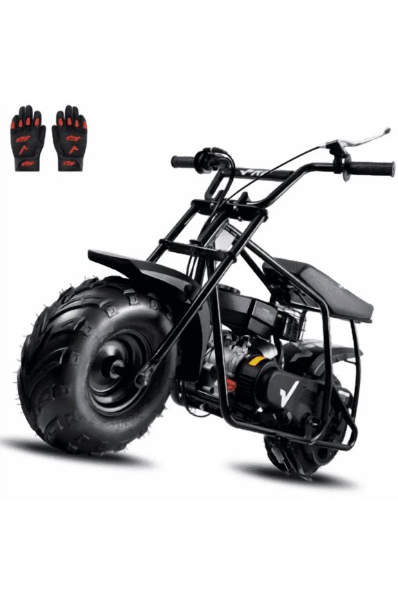 GMB100 Mini Bike 99cc 4-Stroke, Gas Powered Mini Dirt Bike for Teens 13+, Pull Start, Rear Disc Brake, All-Terrain Tires — Black
