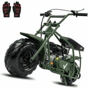 GMB100 Mini Bike 99cc 4-Stroke, Gas Powered Mini Dirt Bike for Kids 13+, Pull Start, Rear Disc Brake, All-Terrain Tires Green