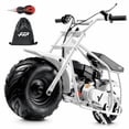 thumbnail image 1 of GMB100 Mini Bike 99cc 4-Stroke, Gas Powered Mini Dirt Bike for Kids 13+, Pull Start, Rear Disc Brake, All-Terrain Tires — White, 1 of 7