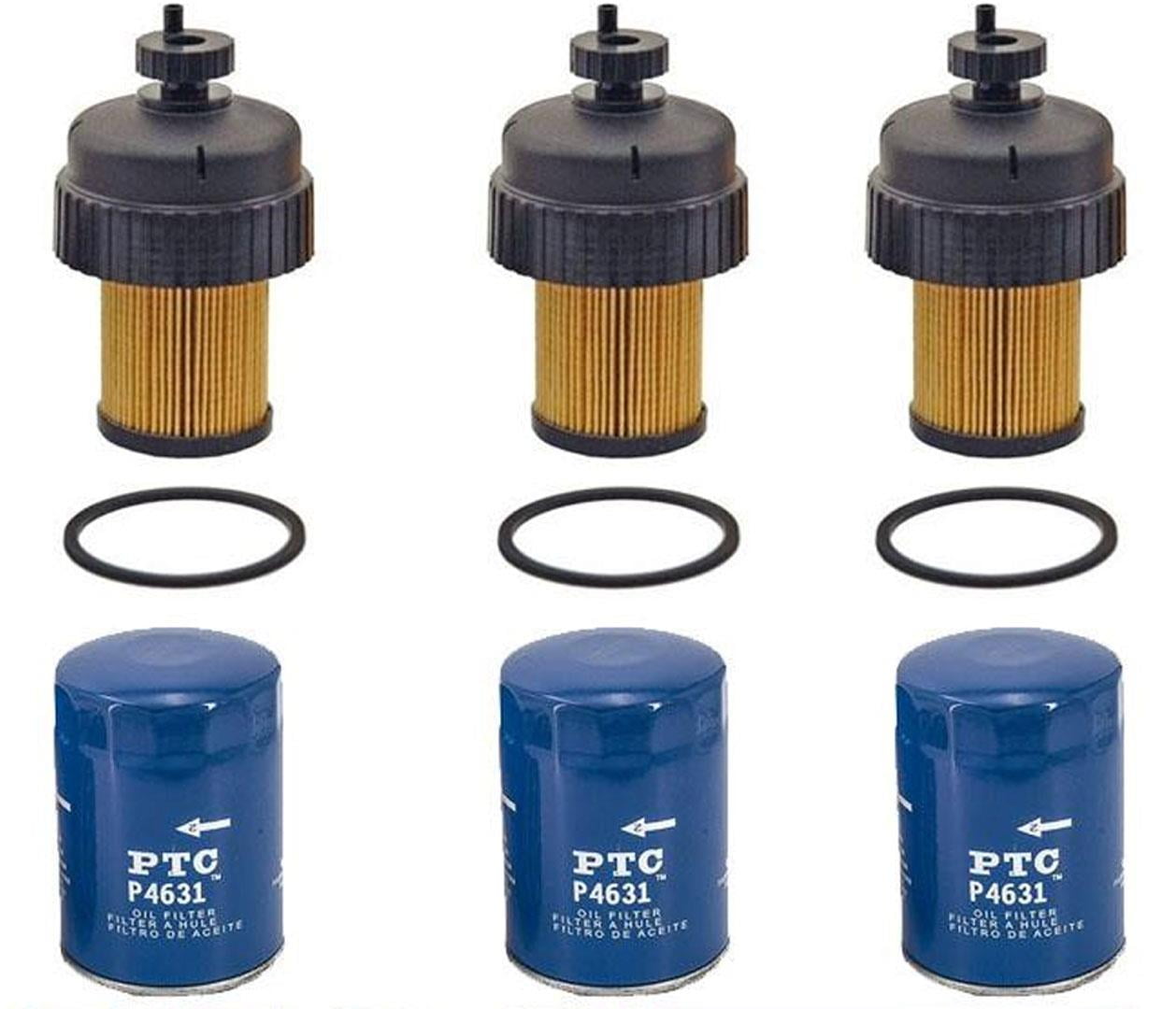 GMC 6.5L Duramax Diesel Fuel Filter and Cap + Oil Filters 6Pc Kit REF
