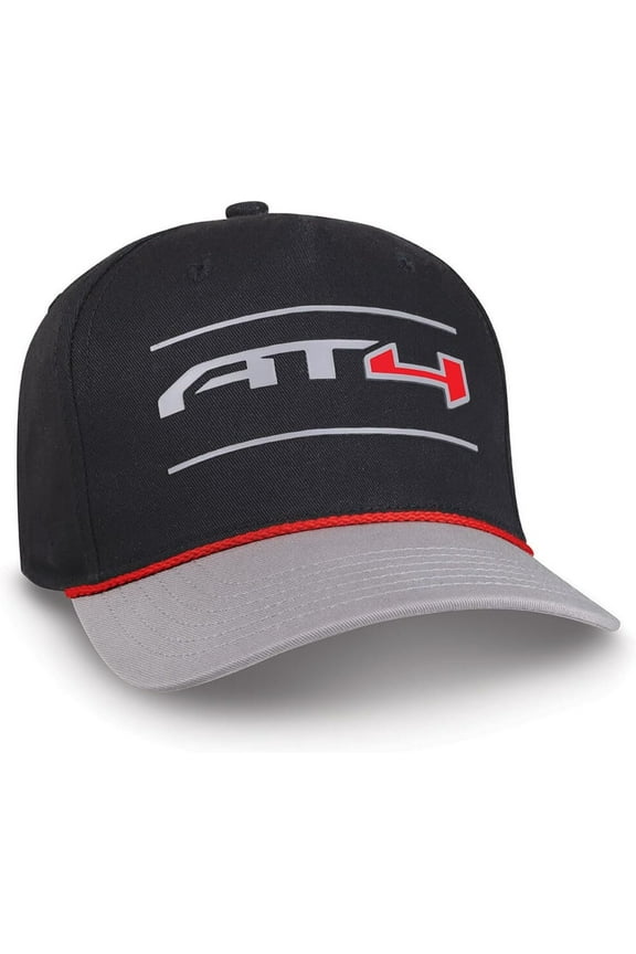GMC AT4 Pro-Shaped Hat - Captain's Cord Snapback Cap - Officially Licensed by GM Black