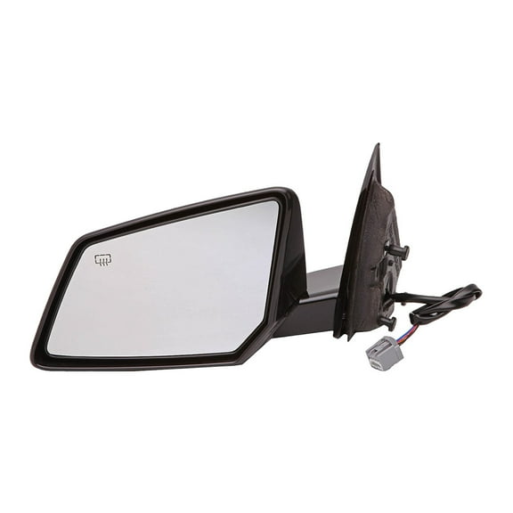 For GMC Acadia 2008 2009 2010 Door Mirror Driver Side | Outer | Black | Heated | Manual Folding | 2nd Design | With Turn Signal Light | Replacement For GM1320398 | 25884997