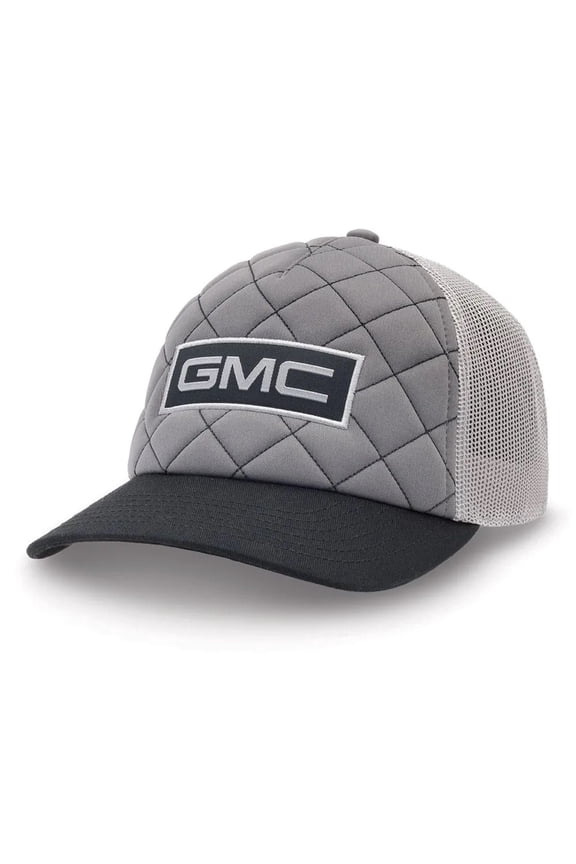 GMC Black and Gray Quilted Mesh Hat - Adult Size