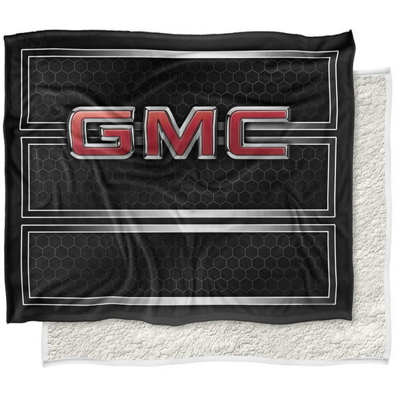 GMC Blanket, 50'x60' Front Grill Silky Touch Sherpa Back Super Soft Throw Blanket