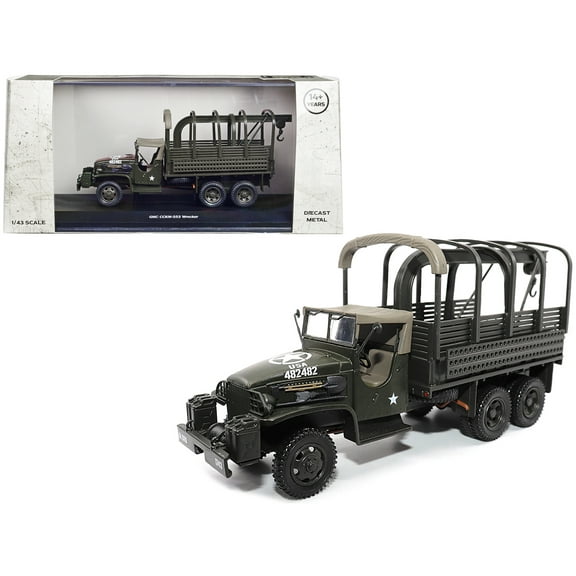 GMC CCKW353 Wrecker Tow Truck Olive Drab "United States Army" 1/43 Diecast Model by Militaria Die Cast
