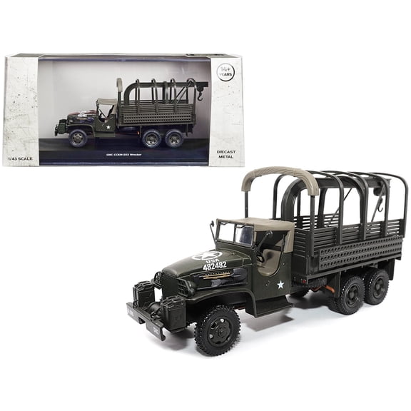 GMC CCKW353 Wrecker Tow Truck Olive Drab "United States Army" 1/43 Diecast Model by Militaria Die Cast