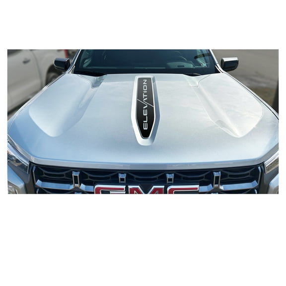 GMC Canyon Elevation Matte Black Center Hood Decal 2023-2026 GM Licensed