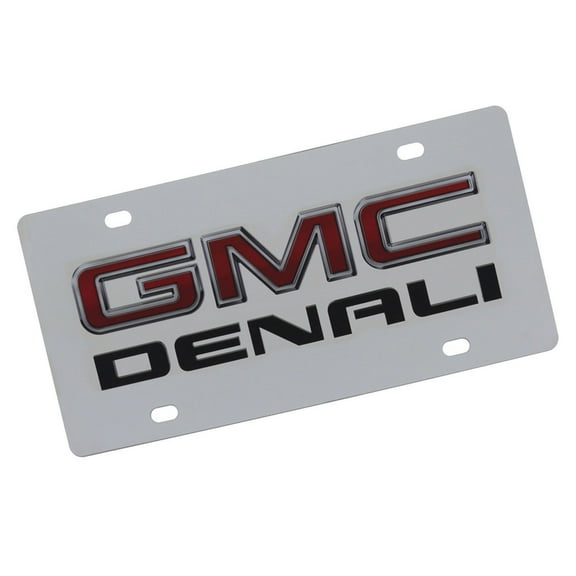GMC Denali Dual Logo License Plate (Chrome)