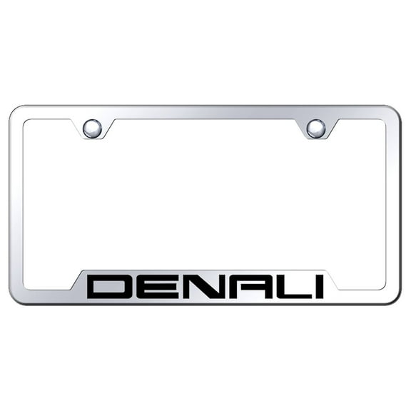 GMC Denali Laser Etched Logo Cut-Out License Plate Frame (Chrome)