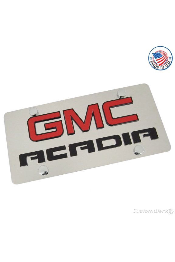 GMC Dual Logo Acadia License Plate (Chrome)