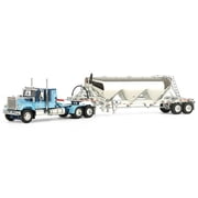 First Gear DCP 1/64 Blue GMC General with 34in Flattop Sleeper & Heil Pneumatic Tank Trailer 60-1924