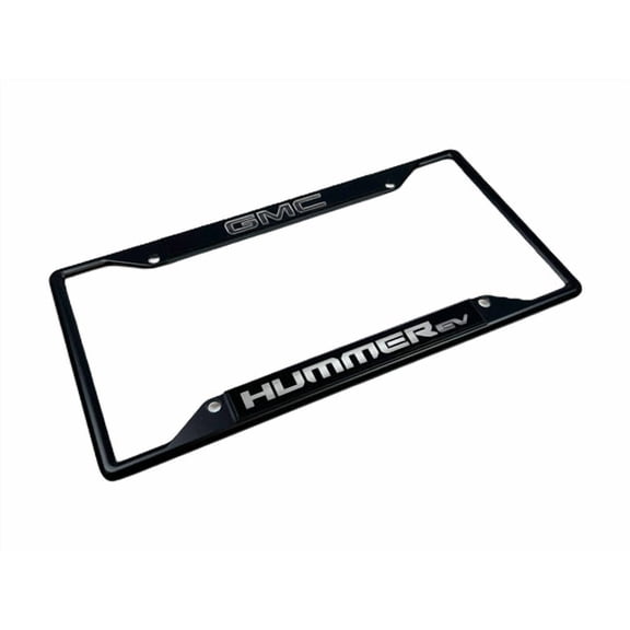 GMC Hummer EV Small Logo Black License Plate Frame Official Licensed