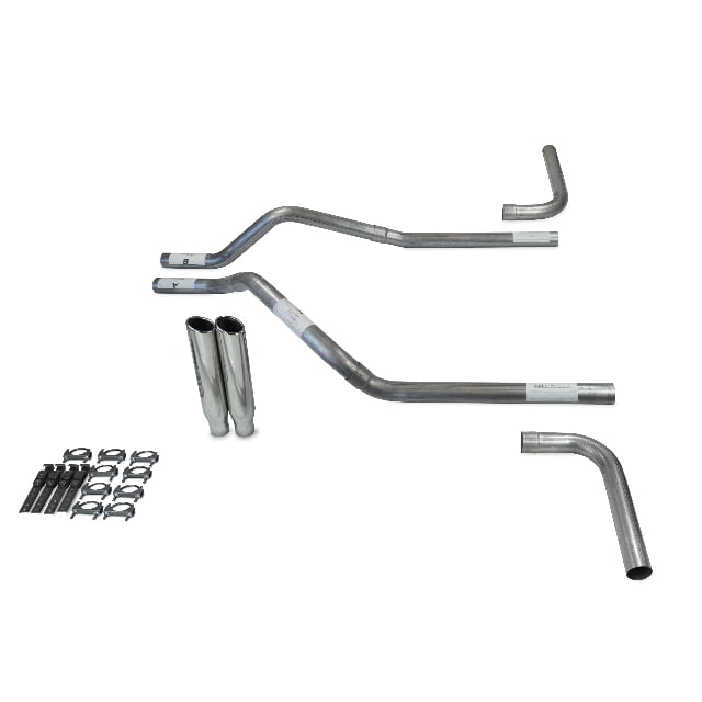 GMC Jimmy 9294 2.5" Dual Exhaust Kit No Muffler Clamp on Tips Side