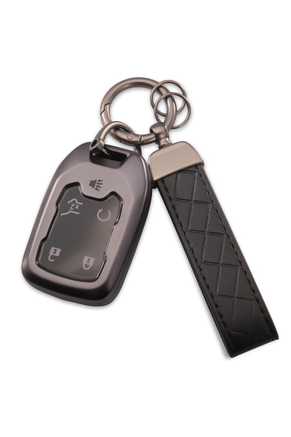 or GMC Key Fob Cover TPU Key Shell Metal Ring Key Chain Soft Shell Car Key Case for 2017-2021 Chevrolet Silverado 1500 2500HD 3500HD Suburban Tahoe GMC Acadia Sierra Terrain Yukon