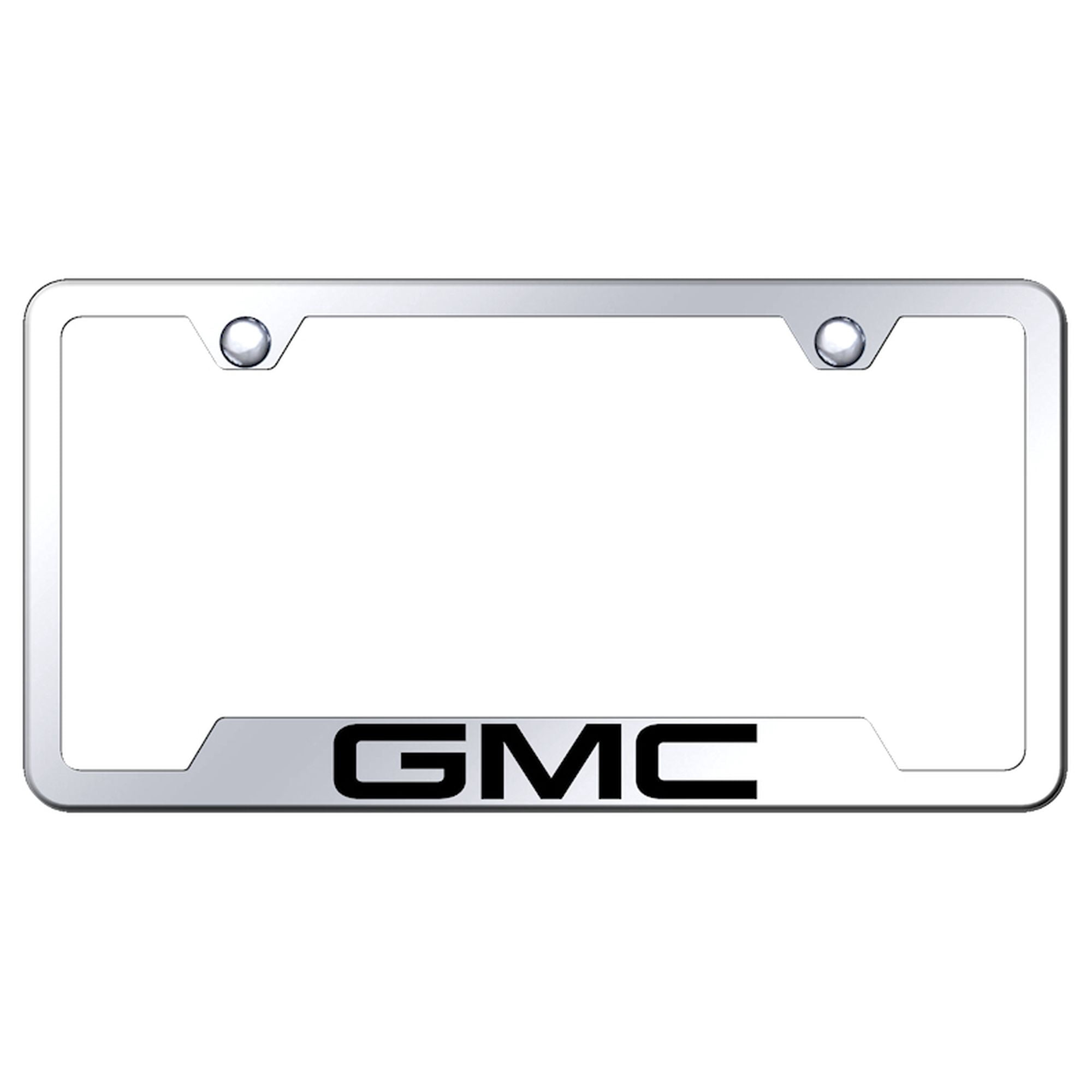 GMC Laser Etched Logo Cut-Out License Plate Frame (Chrome) - Walmart.com