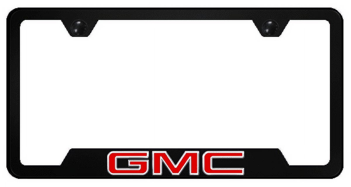 GMC Polycarbonate Notched License Plate Frame Official Licensed