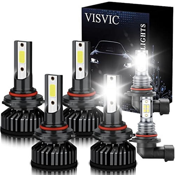 For GMC SIERRA 2500(2003-2006)LED Headlight Bulbs Conversion Kit HB3 High Beam + 9006/HB4 Low Beam +9145/H10 LED Fog Light Bulbs o Clearly Night Driving Vision Fast Install,6 Pack, Headlight Bulbs