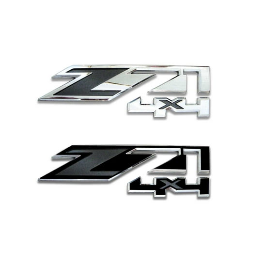 GMC SIERRA Black Z71 4X4 Fender Emblem Overlay Decals 2014-2018 Set of 2 GM Licensed