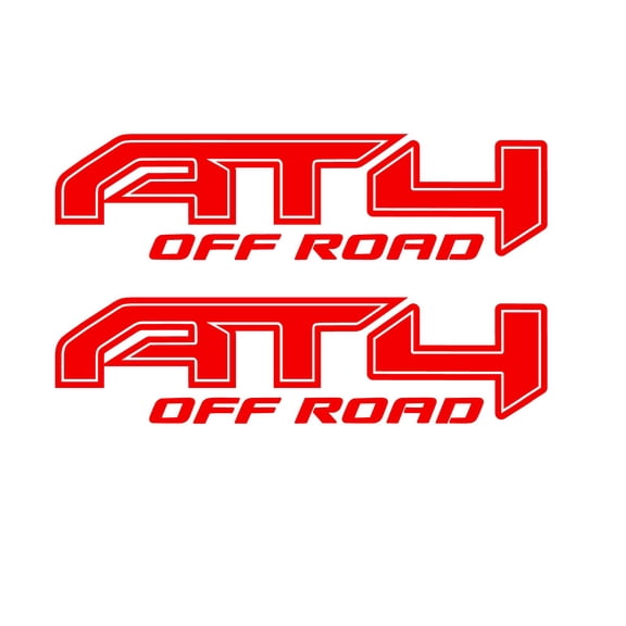 GMC SIERRA Red AT4 Off Road Bedside Decals 2019-2025 Set of 2 - GM License