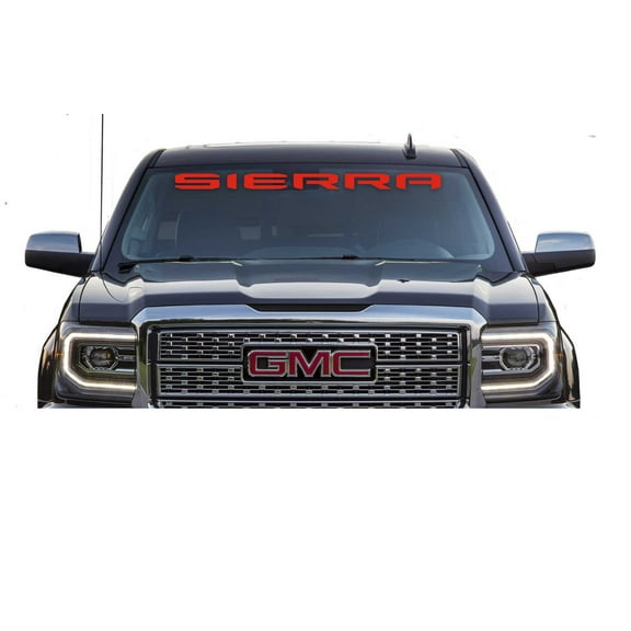 GMC SIERRA Red Windshield Banner Decal 2019-2025 - GM License