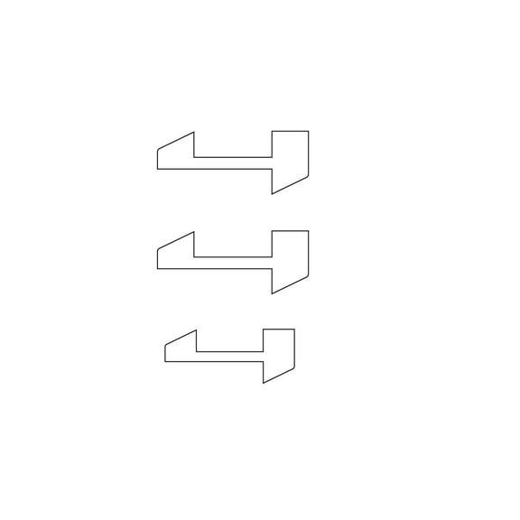 GMC SIERRA White AT4 Emblem Inlay Decals 2019-2025 Set of 3 GM Licensed