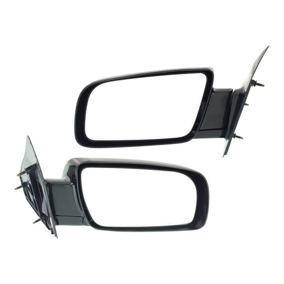For GMC Safari 1990-2005 Door Mirror Driver and Passenger Side | Pair | Manual | Non-Heated | Gloss | Replacement For GM1320158, GM1321158 | 15001801, 15757378