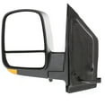 thumbnail image 1 of For GMC Savana 1500 2008-2014 Door Mirror Driver Side | Power Glass | Heated | Manual Folding | Textured Black | Dual Glass | Standard | w/Signal Light | w/Light | For GM1320397 | 15227416, 1 of 7