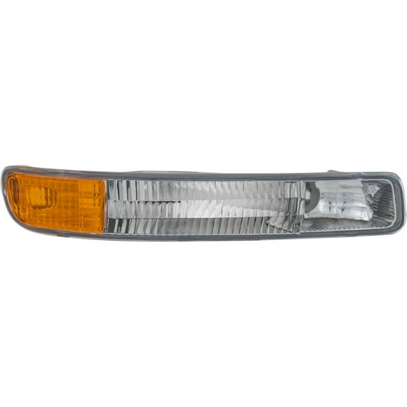 For GMC Sierra 1500 Classic/Sierra 3500 Classic 2007 Parking Light Passenger Side | Amber/Clear Lens | Chrome Housing | Replacement For GM2521174 | 15199561