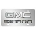 thumbnail image 1 of GMC Sierra 3D Dual Logo Mirror Chrome Stainless Steel License Plate, 1 of 1