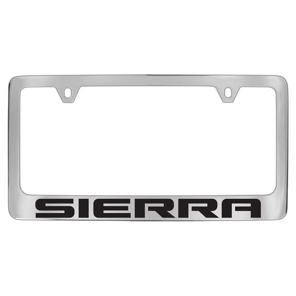 GMC Sierra Chrome Plated Metal License Plate Frame Holder