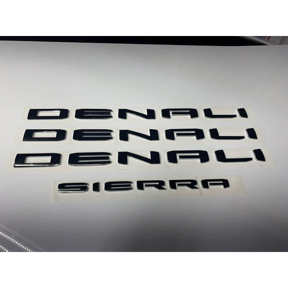 GMC Sierra DENALI Emblem Overlay Decal Lettering Set 2019-2026 GM Licensed