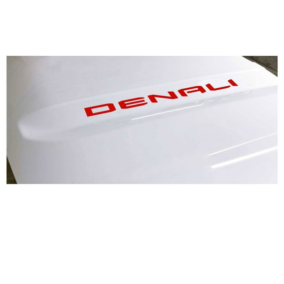 GMC Sierra Denali Red Hood Lettering Decals 2019-2026 Set of 2 GM Licensed