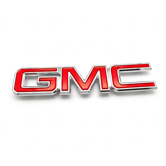GMC Sierra Front Grille Emblem Badge, Red Chrome - Fits 1500, 2500HD, 3500HD (2007-2013)
