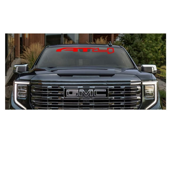 GMC Sierra Red AT4 Windshield Banner Decal 2019-2026 GM Licensed