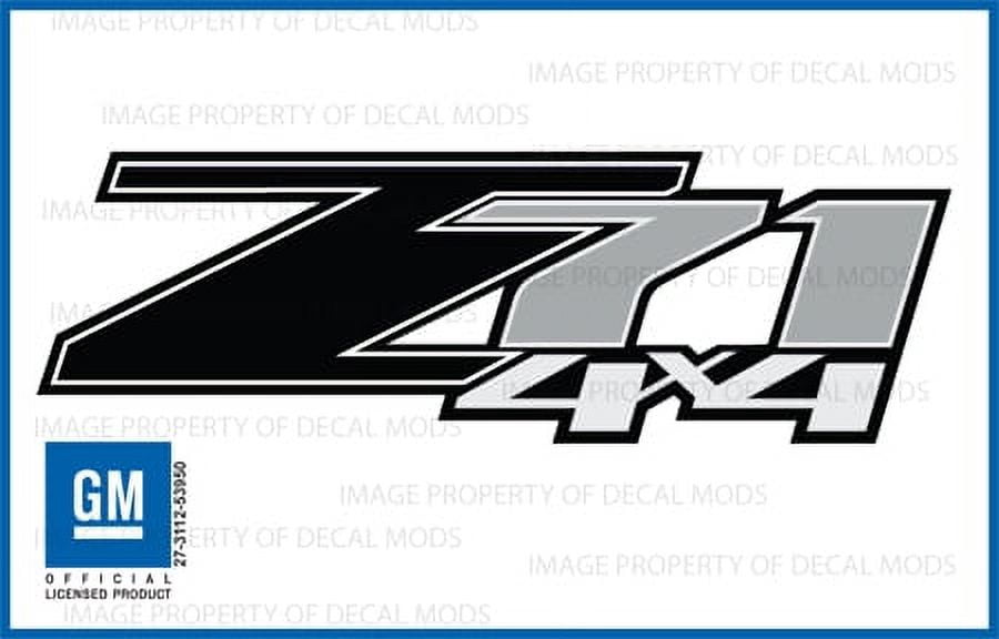 ملصقات GMC Sierra Z71 4x4 BLACK decals - FB (2007-2013) جانب السرير 1500 2500 HD (مجموعة من 2)